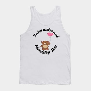 Teddy Love Friendship Day Tank Top